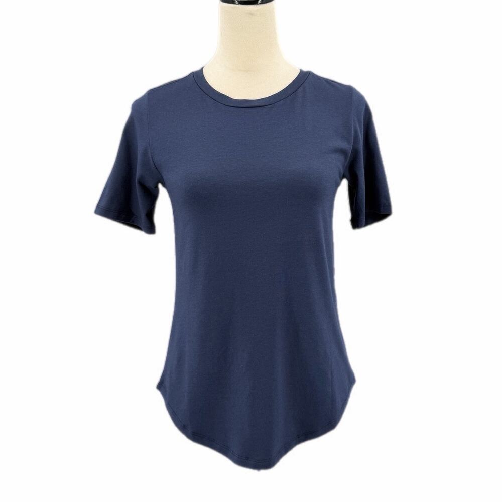 Universal Standard NEW Navy Tee Rex Casual Basic Simple Everyday Soft T-shirt